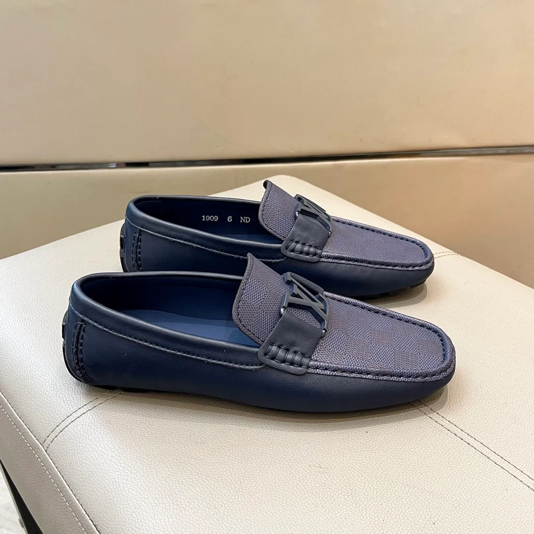 Factory price: 460💰LV men's beanie shoes 2025 official website synchronized <market top version> imported cowhide ➕ blue cowhide original packaging. Size 38-45